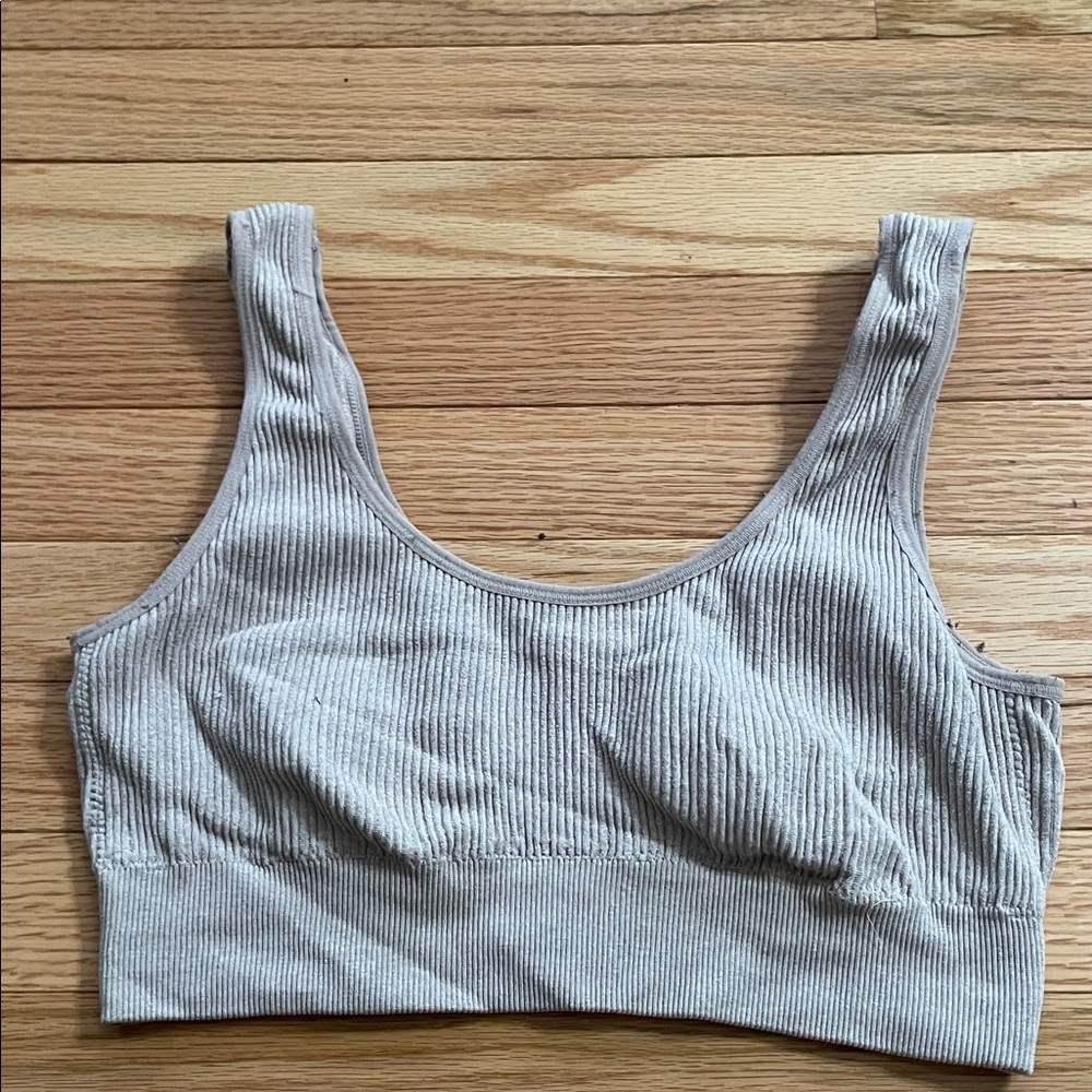 Aerie Ribbed Bra - Cream